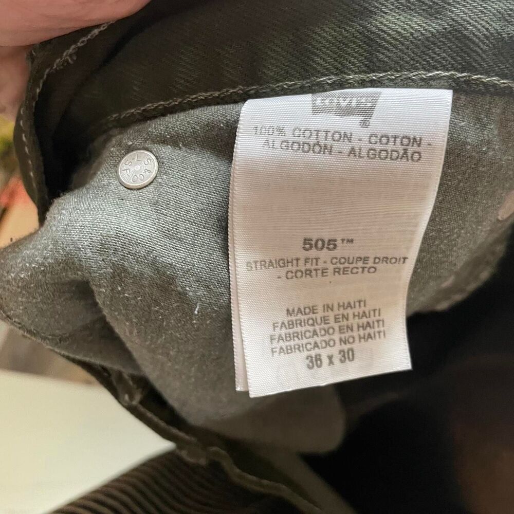 2000s levis 505 overdyed olive jeans - Picture 4 of 4